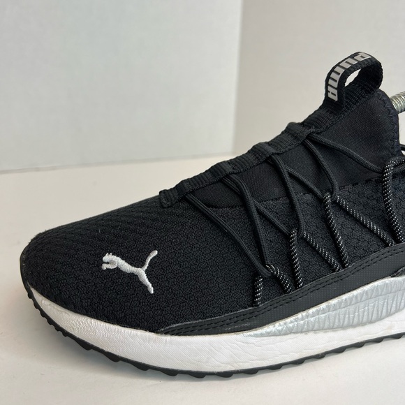 PUMA Pacer Next Cage Womens Black-White Knit Athletic Running Shoes Sz 8.5M Nice - Picture 9 of 16